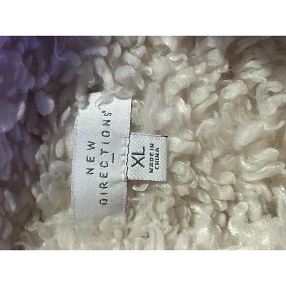 New Directions XL Cream Faux Fur Coat - Picture 3 of 3